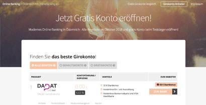 Webhosting Kunde und Erfahrungen von Onlinebanking.at